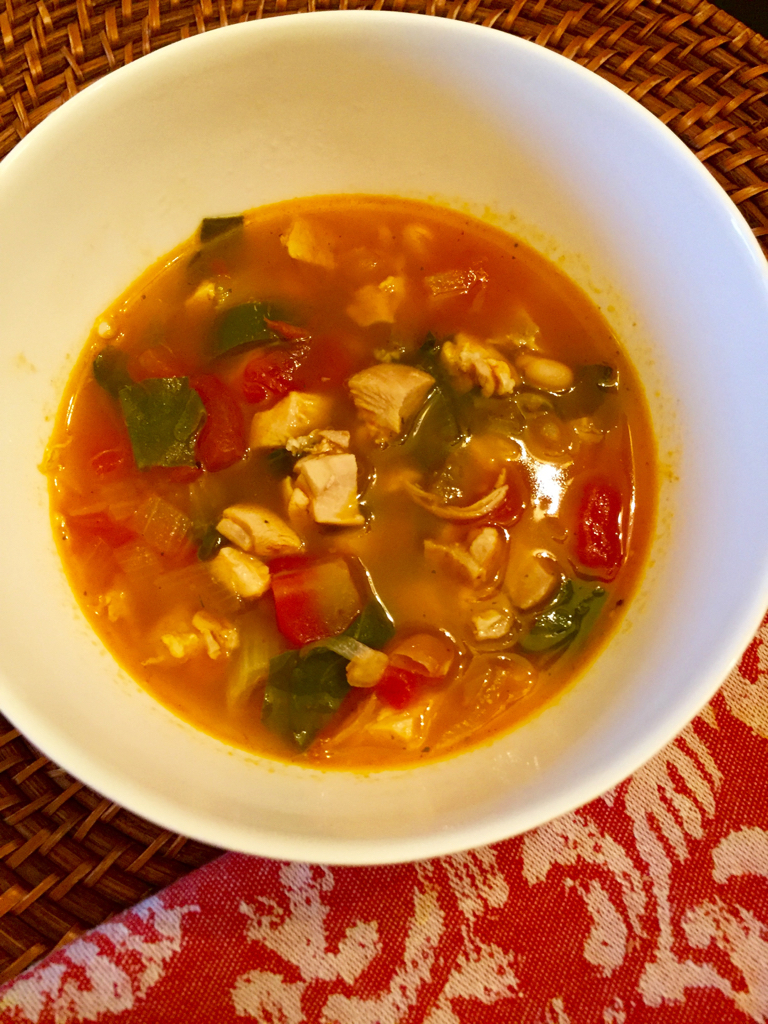 spicy white bean and chicken soup
