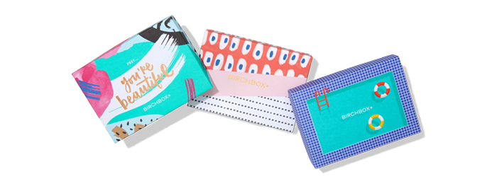 birchbox boxes are beautiful and small and perfect for organizing inside slim drawers