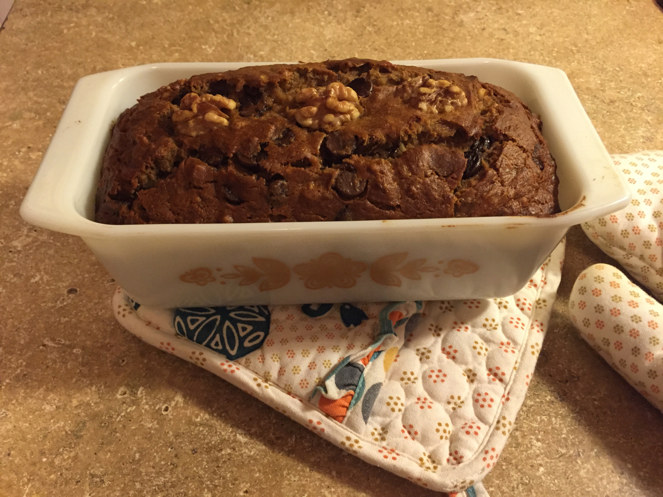 after dark banana bread baked