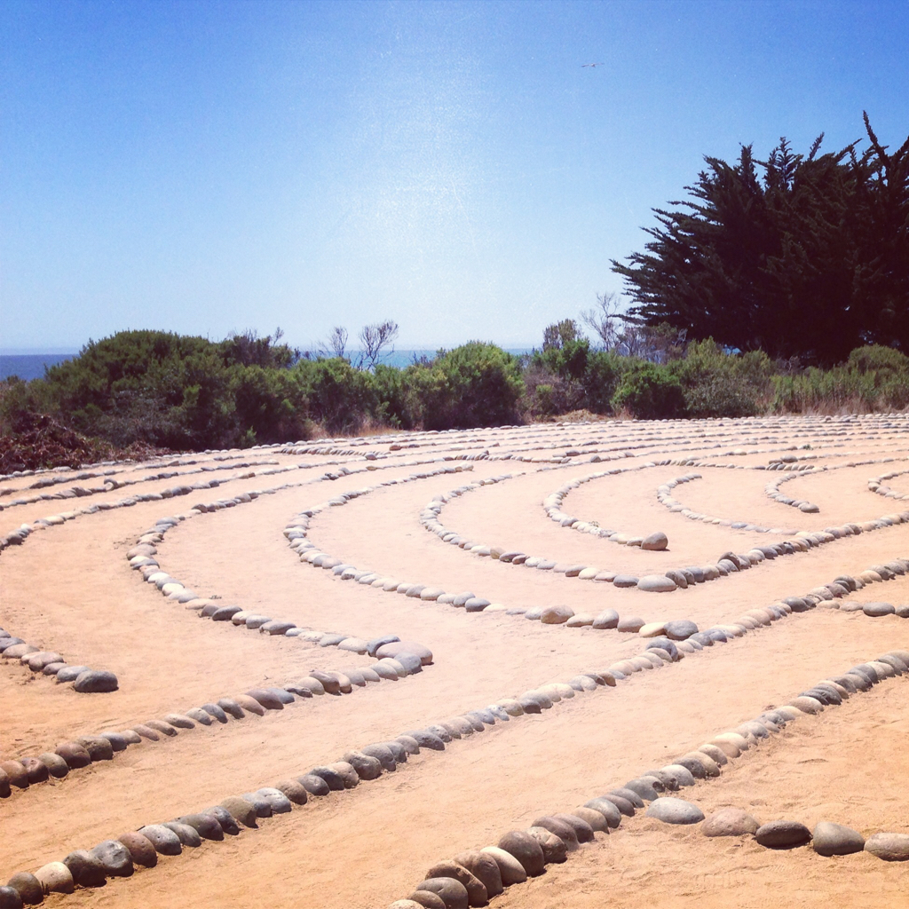 labyrinth trail at lagoon island ucsb