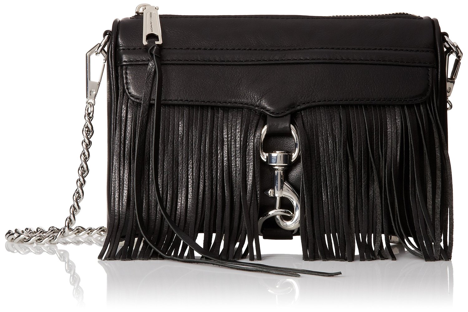 rebecca minkoff black leather mini mac bg