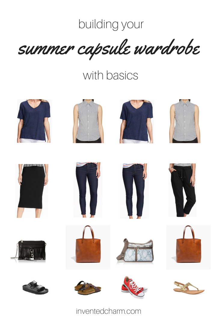 building your summer capsule wardrobe with basics.