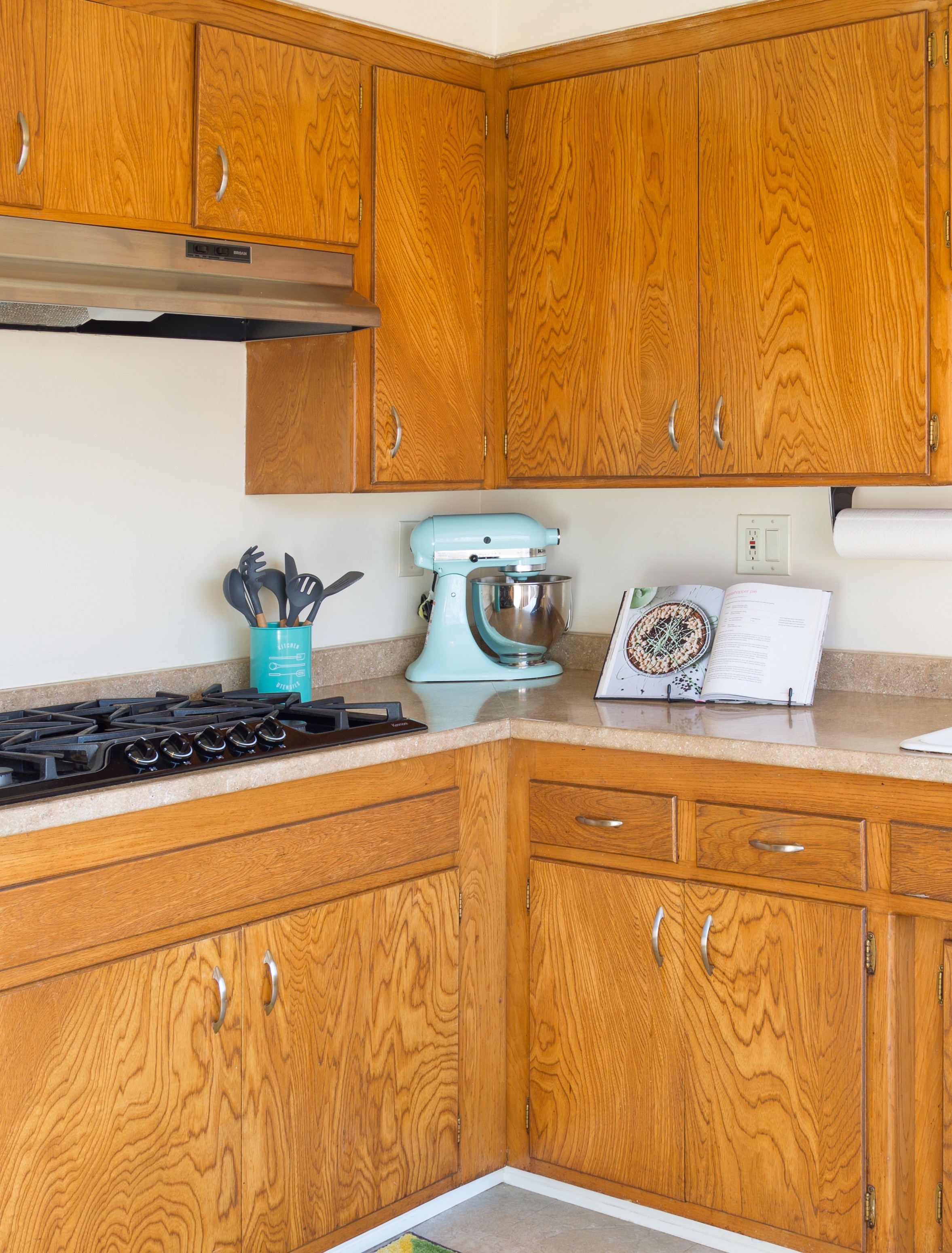 1950s cabinets cleaned and treated with Howard's Feed N Wax